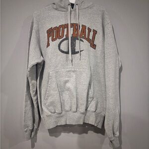 Champion Gray and Orange Men's Hoodie